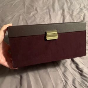 NWOT purple makeup trunk with mirror